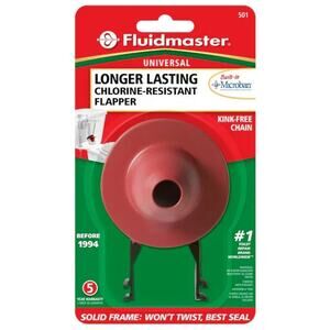Fluidmaster 501 Universal Flapper For 3.5 GPF Toilets Before 1994 KinkFree Chain